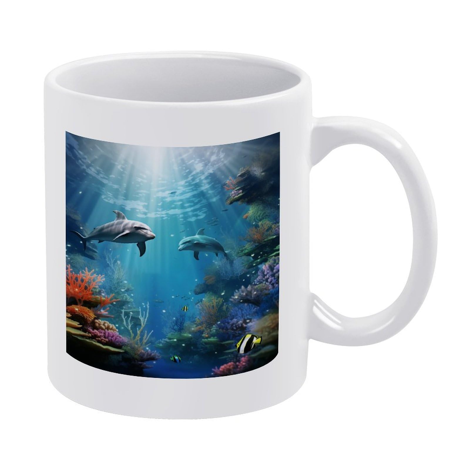 Amazon.com: VFMNT Blue Sea Underwater Fish Coffee Mugs Modern
